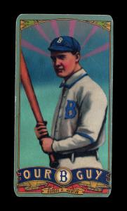 Picture, Helmar Brewing, Our Guy Card # 56, George Hunter, Batting pose, Brooklyn Superbas