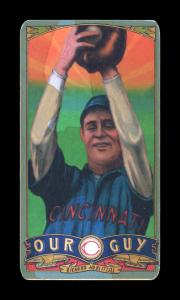 Picture, Helmar Brewing, Our Guy Card # 85, Dick Hoblitzell, Mitt high, Cincinnati Reds