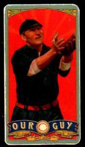 Picture, Helmar Brewing, Our Guy Card # 92, Hans Lobert, Catching throw, Cincinnati Reds