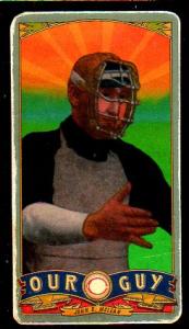 Picture, Helmar Brewing, Our Guy Card # 98, Larry Mclean, With mask, Cincinnati Reds