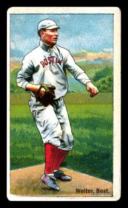 Picture, Helmar Brewing, Helmar Polar Night Card # 110, Harry Wolter, Thowing follow through, Boston Red Sox