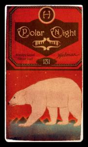 Picture, Helmar Brewing, Helmar Polar Night Card # 131, Earl AVERILL, Batting follow through, Cleveland Indians