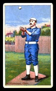 Picture of Helmar Brewing Baseball Card of Ned Williamson, card number 13 from series Helmar Polar Night