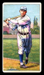 Picture of Helmar Brewing Baseball Card of Max Bishop, card number 145 from series Helmar Polar Night