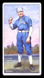 Picture of Helmar Brewing Baseball Card of Emil Geiss, card number 205 from series Helmar Polar Night