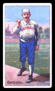 Picture of Helmar Brewing Baseball Card of Pretzels Getzien, card number 207 from series Helmar Polar Night