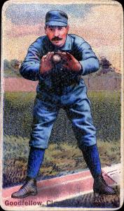 Picture, Helmar Brewing, Helmar Polar Night Card # 209, Mike Goodfellow, About to catch near chest, Cleveland Blues