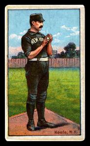 Picture, Helmar Brewing, Helmar Polar Night Card # 28, Tim KEEFE (HOF), Ball at chest, at rest, New York Giants