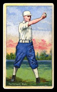 Picture, Helmar Brewing, Helmar Polar Night Card # 43, Larry Twitchell, Right arm forward with ball, Detroit Wolverines