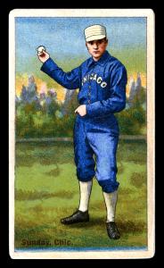 Picture of Helmar Brewing Baseball Card of Billy Sunday, card number 44 from series Helmar Polar Night