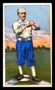Picture of Helmar Brewing Baseball Card of Stump Weidman, card number 45 from series Helmar Polar Night