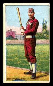 Picture of Helmar Brewing Baseball Card of Pete Browning, card number 59 from series Helmar Polar Night