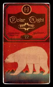 Picture, Helmar Brewing, Helmar Polar Night Card # 72, Sun Daly, Hands cupped at right knee, Minneapolis Millers