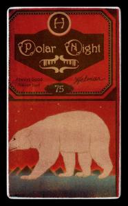Picture, Helmar Brewing, Helmar Polar Night Card # 75, Dell Darling, Ball coming, one foot on base, Chicago White Stockings