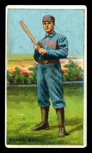 Picture, Helmar Brewing, Helmar Polar Night Card # 84, Billy Shindle, Holding bat up, near chest, Baltimore Orioles