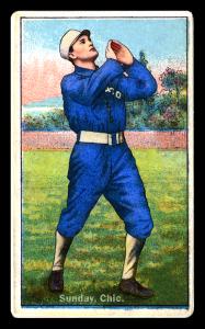 Picture of Helmar Brewing Baseball Card of Billy Sunday, card number 85 from series Helmar Polar Night