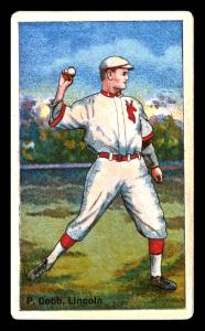 Picture, Helmar Brewing, Helmar Polar Night Card # 91, Paul Cobb, Side view of throwing pose, Lincoln Railsplitters