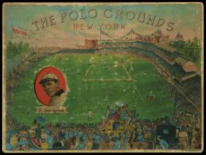 Picture, Helmar Brewing, Polo Grounds Heroes Card # 47, Fred Snodgrass, Batting, New York Giants