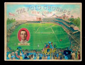 Picture, Helmar Brewing, Polo Grounds Heroes Card # 8, Art Devlin, Portrait, New York Giants