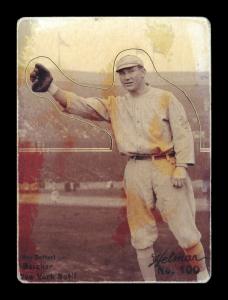 Picture of Helmar Brewing Baseball Card of Bob Bescher, card number 100 from series R318-Helmar Hey-Batter!