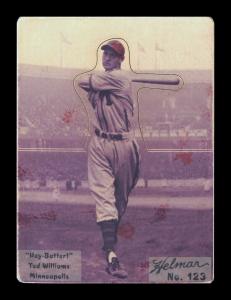Picture of Helmar Brewing Baseball Card of Ted WILLIAMS (HOF), card number 123 from series R318-Helmar Hey-Batter!