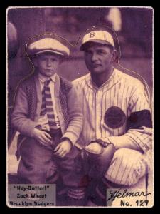 Picture, Helmar Brewing, R318-Helmar Card # 127, Zack WHEAT (HOF), With boy, Brooklyn Dodgers