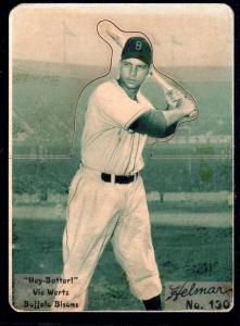 Picture of Helmar Brewing Baseball Card of Vic Wertz, card number 130 from series R318-Helmar Hey-Batter!