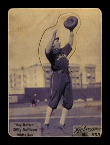 Picture of Helmar Brewing Baseball Card of Billy Sullivan, card number 155 from series R318-Helmar Hey-Batter!