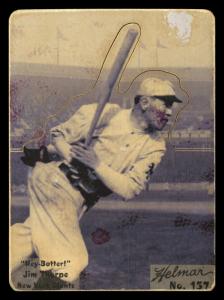 Picture of Helmar Brewing Baseball Card of Jim Thorpe, card number 157 from series R318-Helmar Hey-Batter!