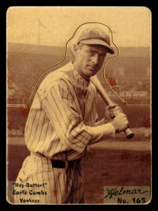 Picture of Helmar Brewing Baseball Card of Earle COMBS, card number 165 from series R318-Helmar Hey-Batter!