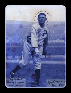 Picture of Helmar Brewing Baseball Card of Gavvy Cravath, card number 171 from series R318-Helmar Hey-Batter!