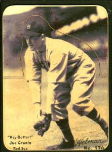 Picture, Helmar Brewing, R318-Helmar Card # 176, Joe CRONIN, Taking grounder, Boston Red Sox