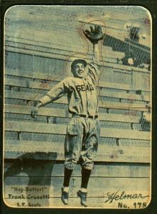 Picture of Helmar Brewing Baseball Card of Frank Crosetti, card number 178 from series R318-Helmar Hey-Batter!