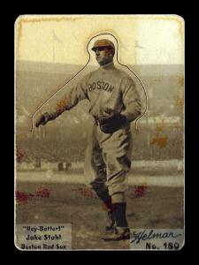 Picture of Helmar Brewing Baseball Card of Jake Stahl, card number 180 from series R318-Helmar Hey-Batter!