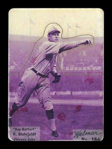 Picture of Helmar Brewing Baseball Card of Harry Steinfeldt, card number 186 from series R318-Helmar Hey-Batter!