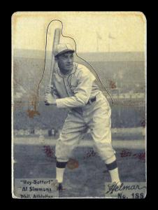 Picture, Helmar Brewing, R318-Helmar Card # 188, Al SIMMONS (HOF), Batting stance, Philadelphia Athletics