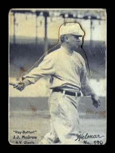 Picture of Helmar Brewing Baseball Card of John McGRAW (HOF), card number 190 from series R318-Helmar Hey-Batter!