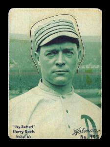 Picture of Helmar Brewing Baseball Card of Harry Davis, card number 195 from series R318-Helmar Hey-Batter!