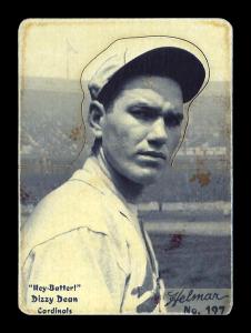 Picture of Helmar Brewing Baseball Card of Dizzy DEAN, card number 197 from series R318-Helmar Hey-Batter!