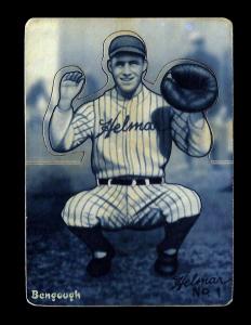 Picture of Helmar Brewing Baseball Card of Bennie Bengough, card number 1 from series R318-Helmar Hey-Batter!