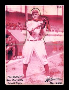 Picture of Helmar Brewing Baseball Card of George Moriarty, card number 200 from series R318-Helmar Hey-Batter!