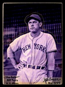 Picture of Helmar Brewing Baseball Card of Bill TERRY, card number 233 from series R318-Helmar Hey-Batter!