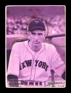 Picture, Helmar Brewing, R318-Helmar Card # 235, Carl HUBBELL, Pipe fence behind head, New York Giants