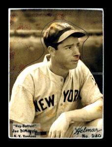 Picture, Helmar Brewing, R318-Helmar Card # 240, Joe DiMAGGIO, Arm draped across knee, New York Yankees