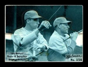 Picture of Helmar Brewing Baseball Card of Pee Wee REESE, Leo DUROCHER, card number 258 from series R318-Helmar Hey-Batter!