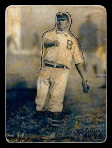 Picture of Helmar Brewing Baseball Card of George Bell, card number 28 from series R318-Helmar Hey-Batter!