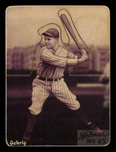 Picture, Helmar Brewing, R318-Helmar Card # 45, Lou GEHRIG, Classic stance, New York Yankees