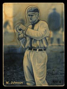 Picture of Helmar Brewing Baseball Card of Walter JOHNSON (HOF), card number 4 from series R318-Helmar Hey-Batter!