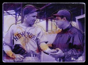 Picture, Helmar Brewing, R318-Helmar Card # 50, Carl HUBBELL (HOF); Bill TERRY (HOF);, Talking, New York Giants