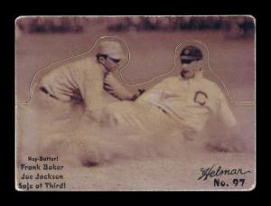 Picture of Helmar Brewing Baseball Card of Frank BAKER (HOF), card number 97 from series R318-Helmar Hey-Batter!